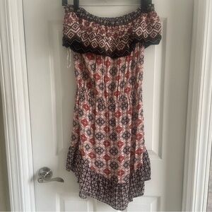 Aeropostale floral boho off-the-shoulder mini dress